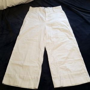 Banana Republic wide leg cropped linen pants